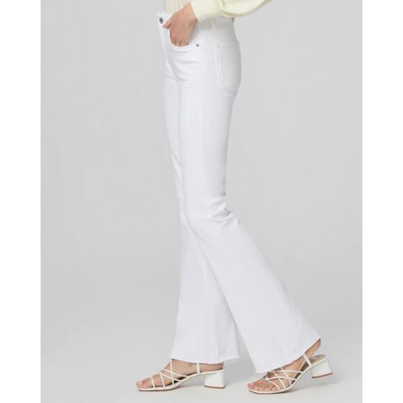 PAIGE White Genevieve High-rise Flared Jeans Women's Size 26 NWT - Picture 2 of 12